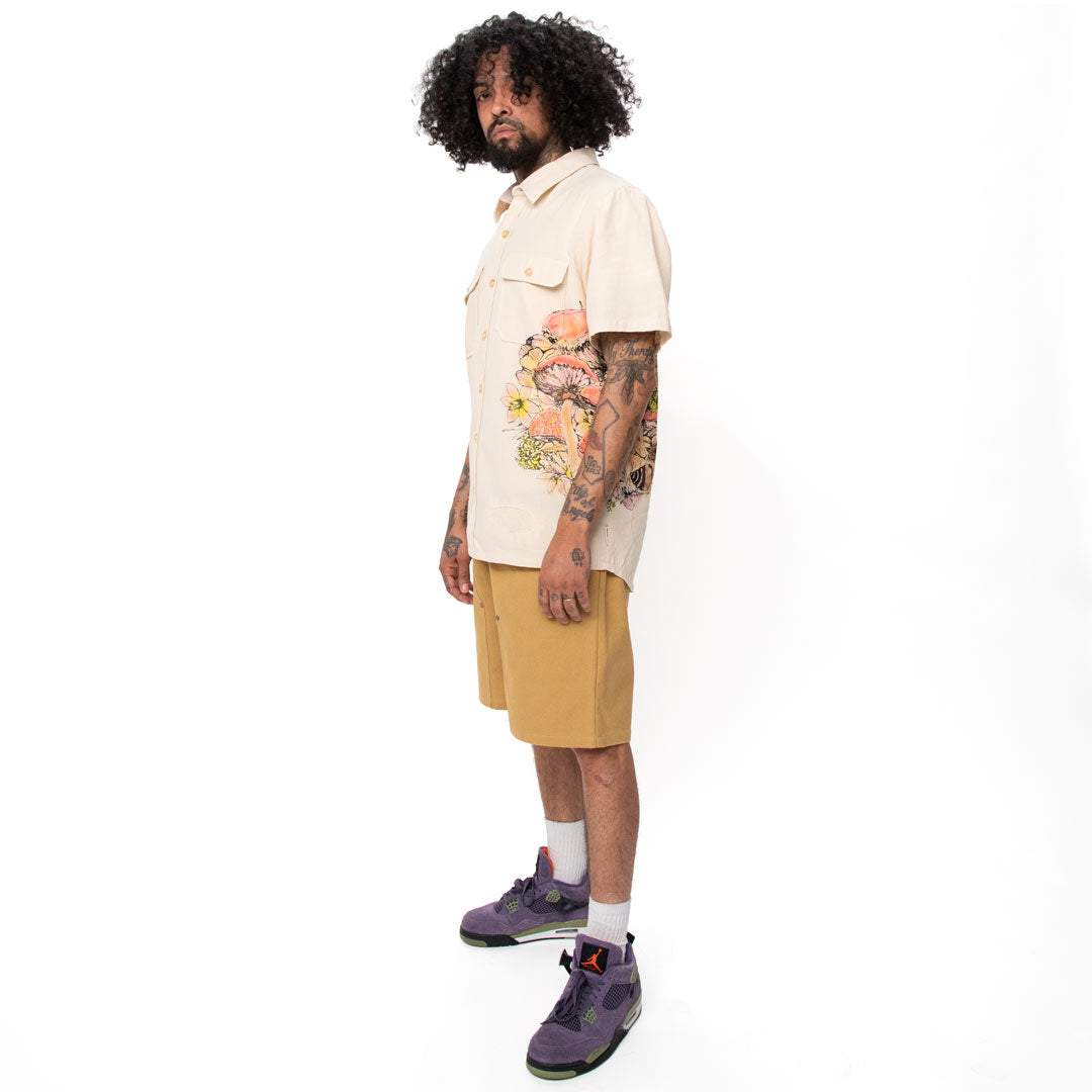 Double Knee Blank Canvas Shorts