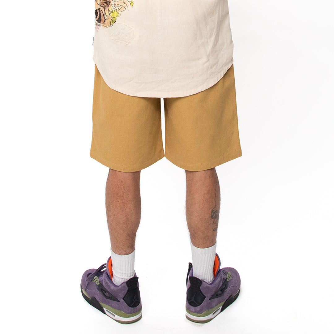 Double Knee Blank Canvas Shorts