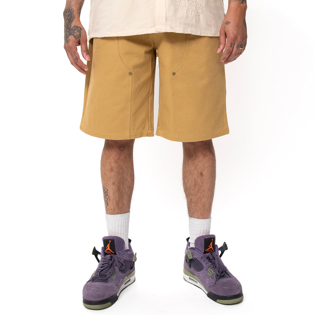 Double Knee Blank Canvas Shorts