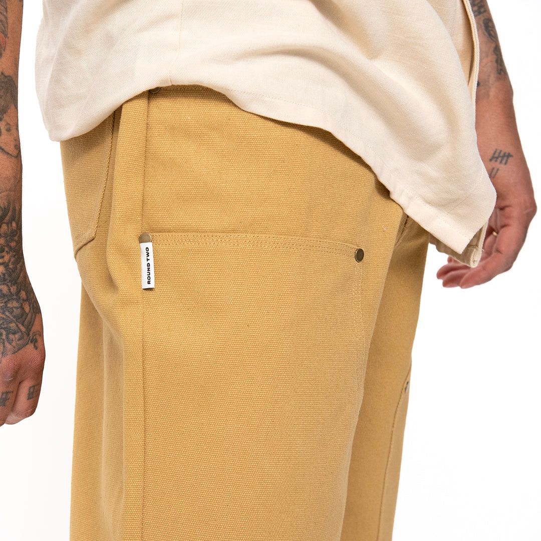 Double Knee Blank Canvas Shorts