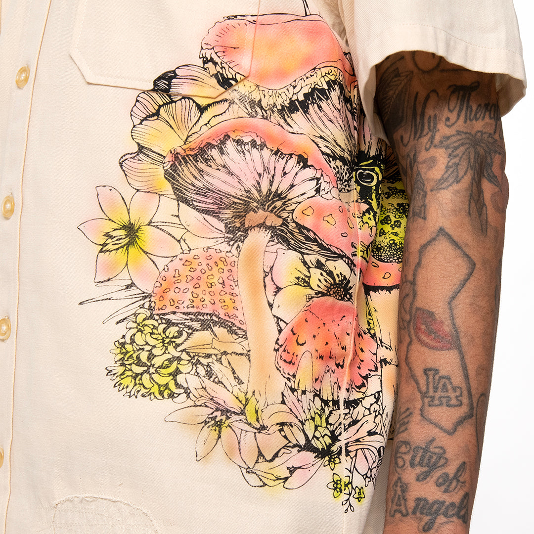 Airbrush Garden Camp Shirt