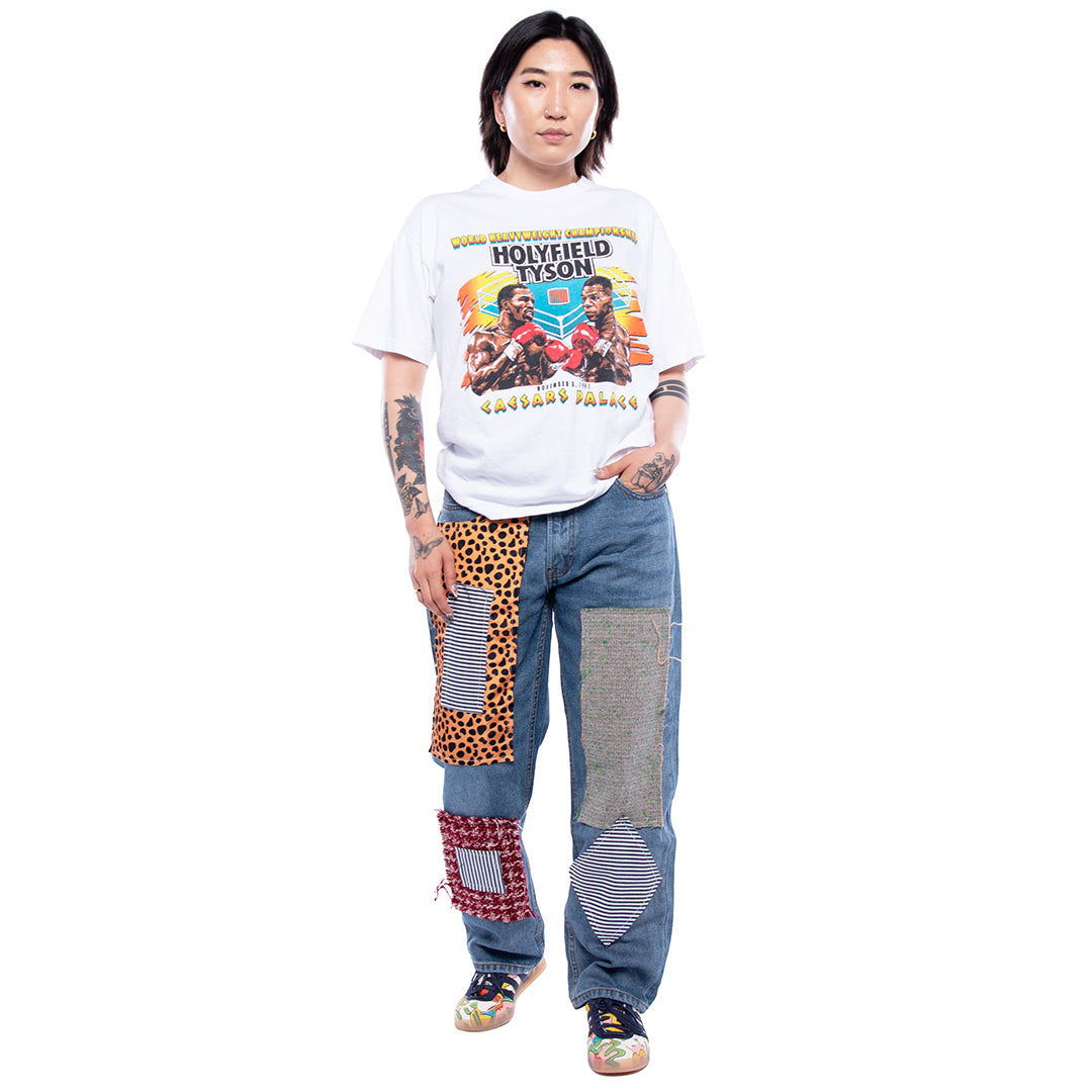 Patchwork Denim Pants