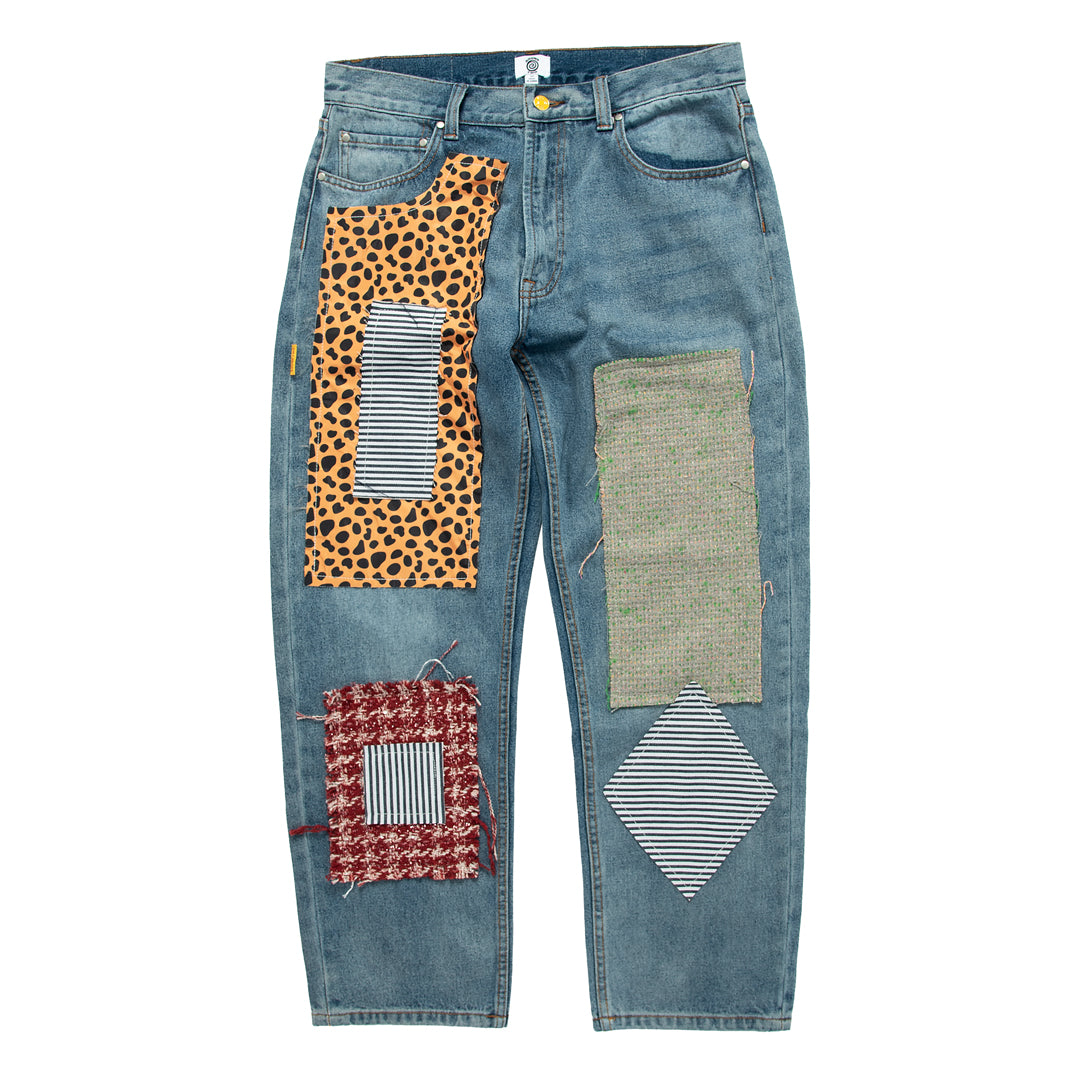 Patchwork Denim Pants