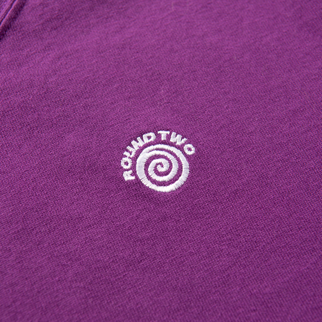 Purple Embroidered Logo T-Shirt