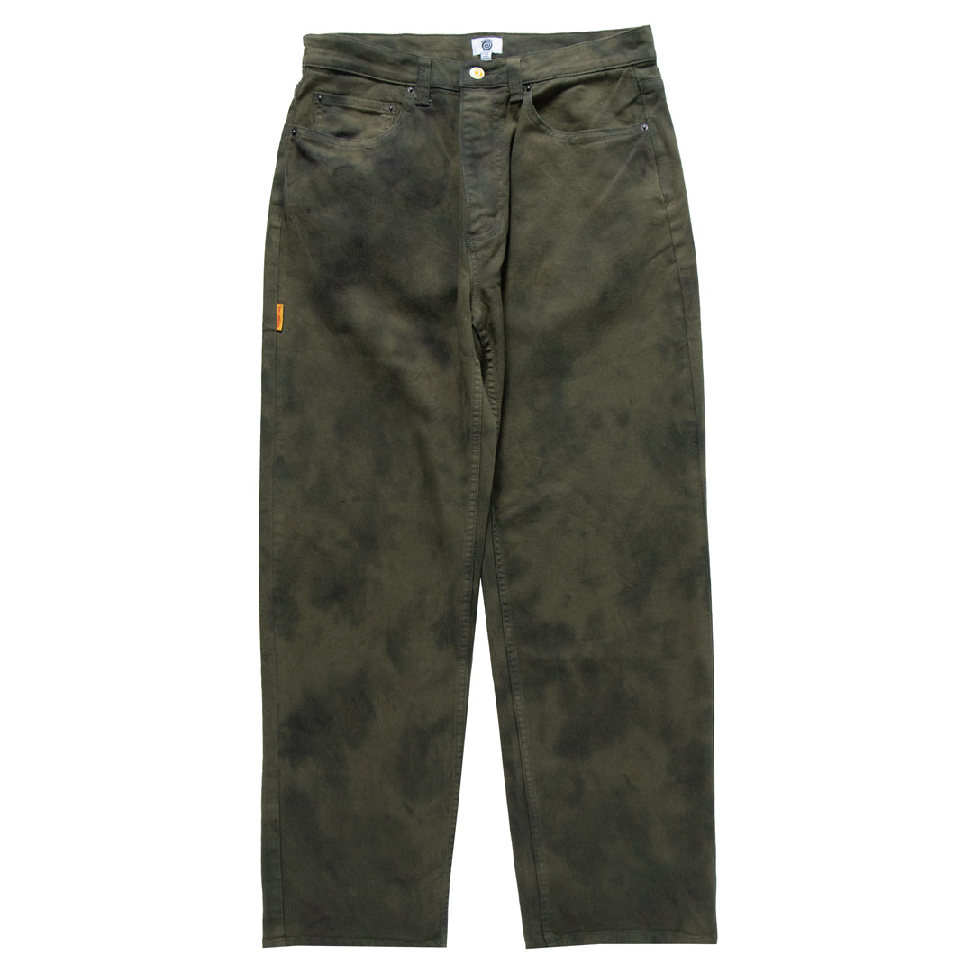 Green Tie-Dye Denim