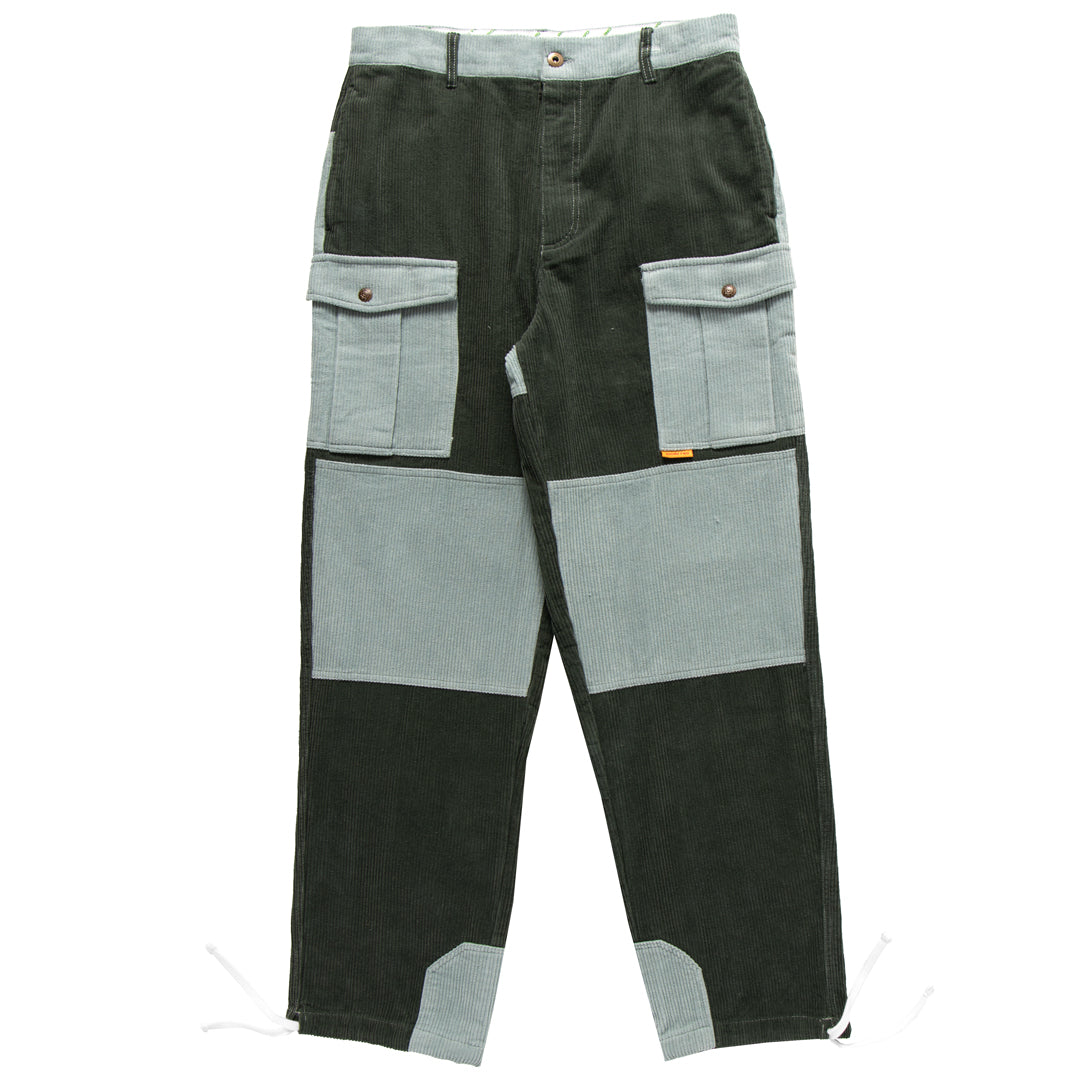 Green Corduroy Cargo Hiking Pants