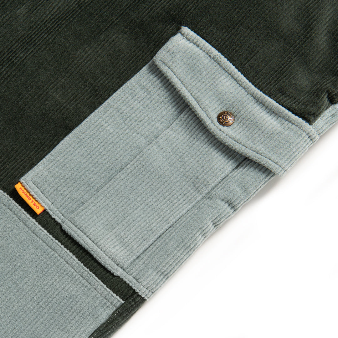 Green Corduroy Cargo Hiking Pants