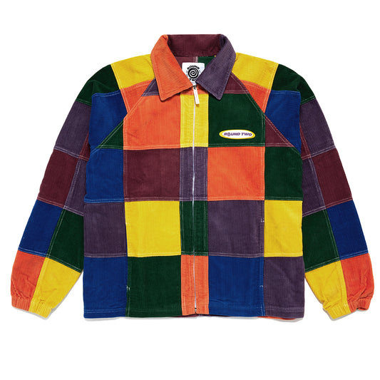 Rainbow Corduroy Patchwork Jacket