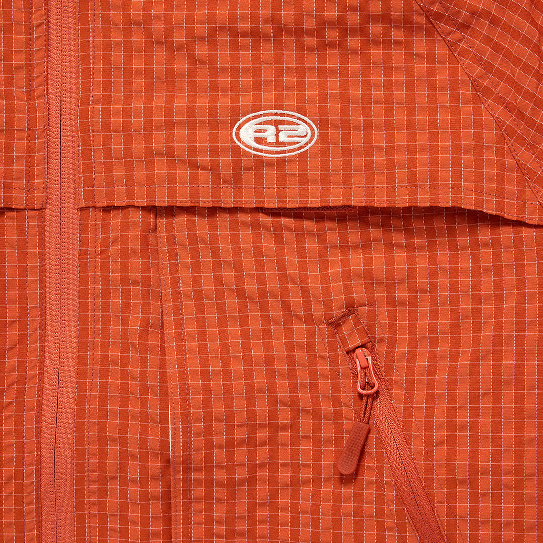 Seersucker Check Cargo Windbreaker