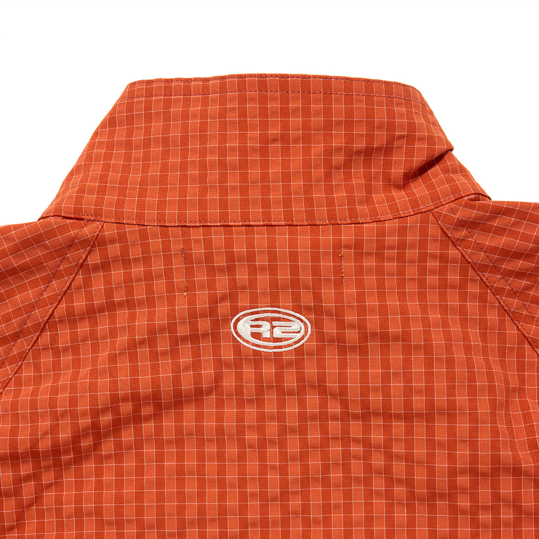 Seersucker Check Cargo Windbreaker