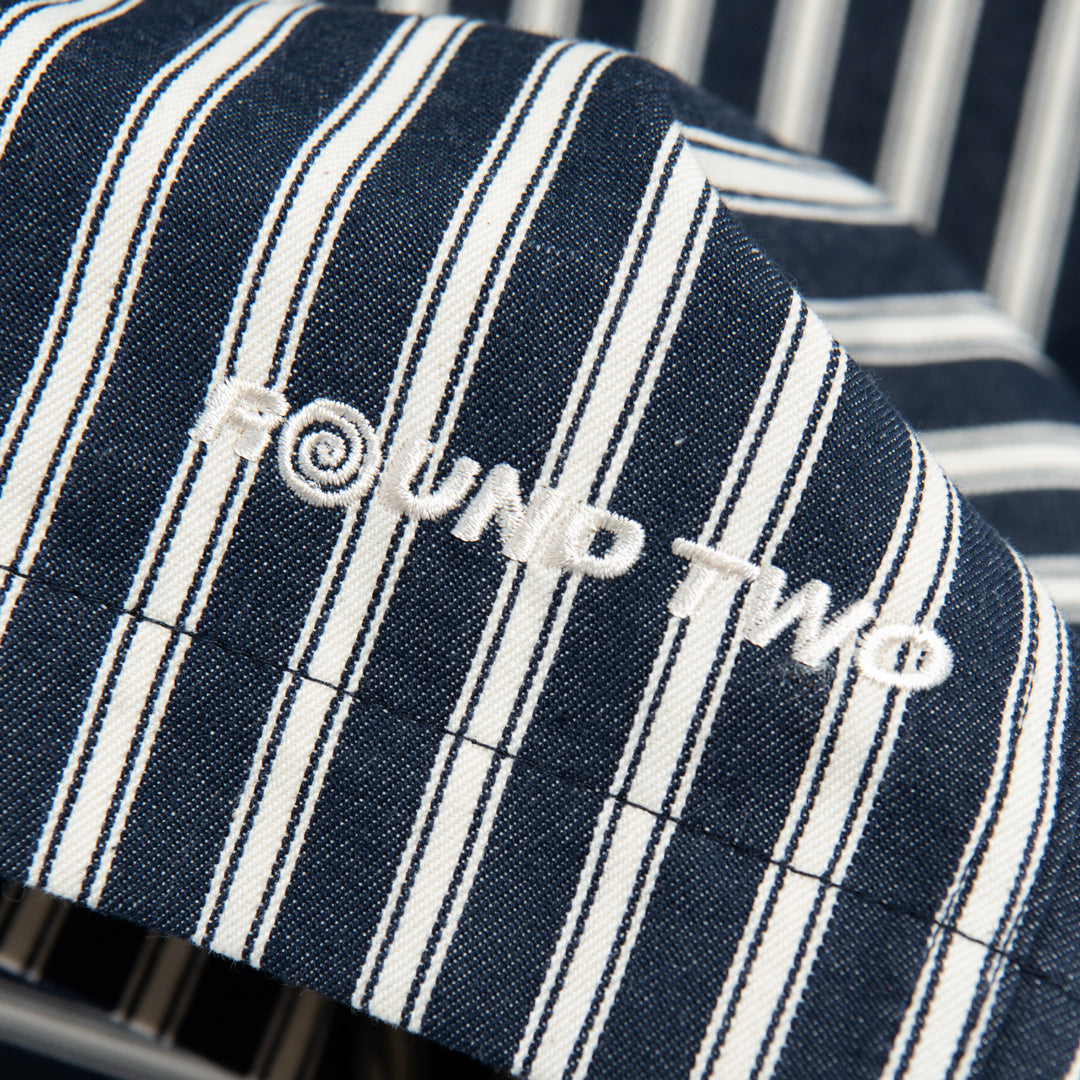 Navy Striped Easy Shorts