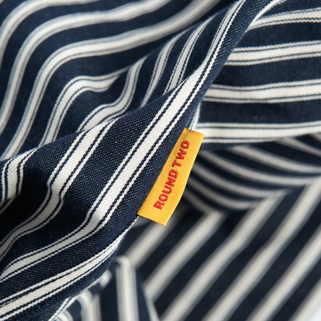 Navy Striped Easy Shorts