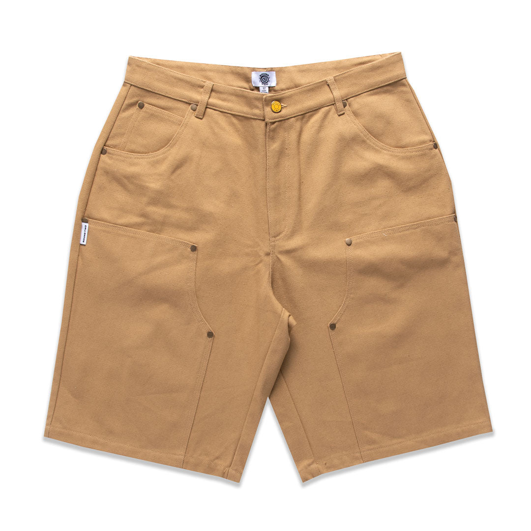 Double Knee Blank Canvas Shorts