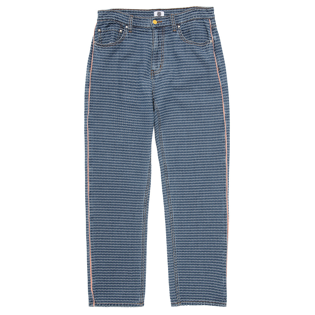 Jacquard Denim Pants