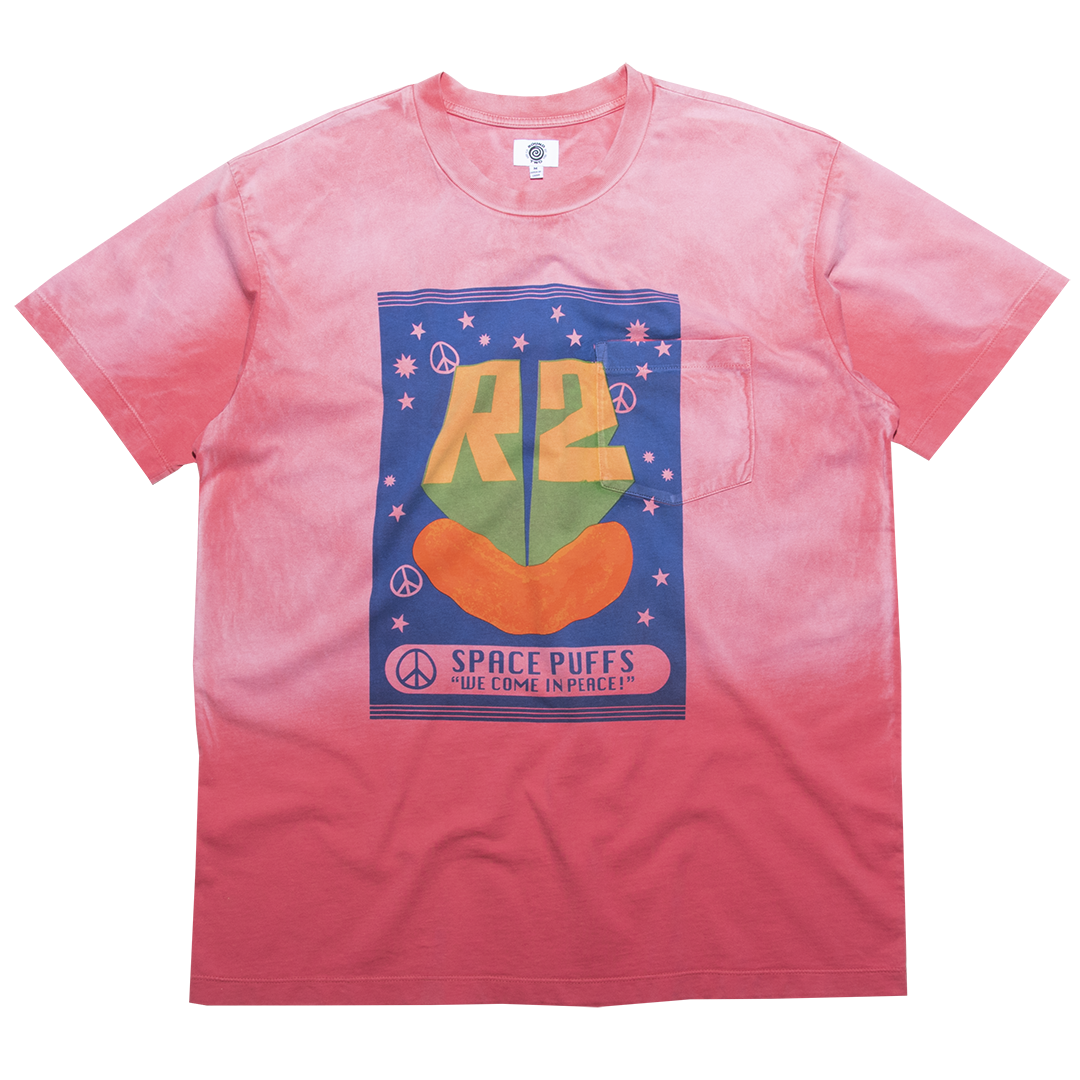 R2 Sun Washed Space Puff Pocket Tee