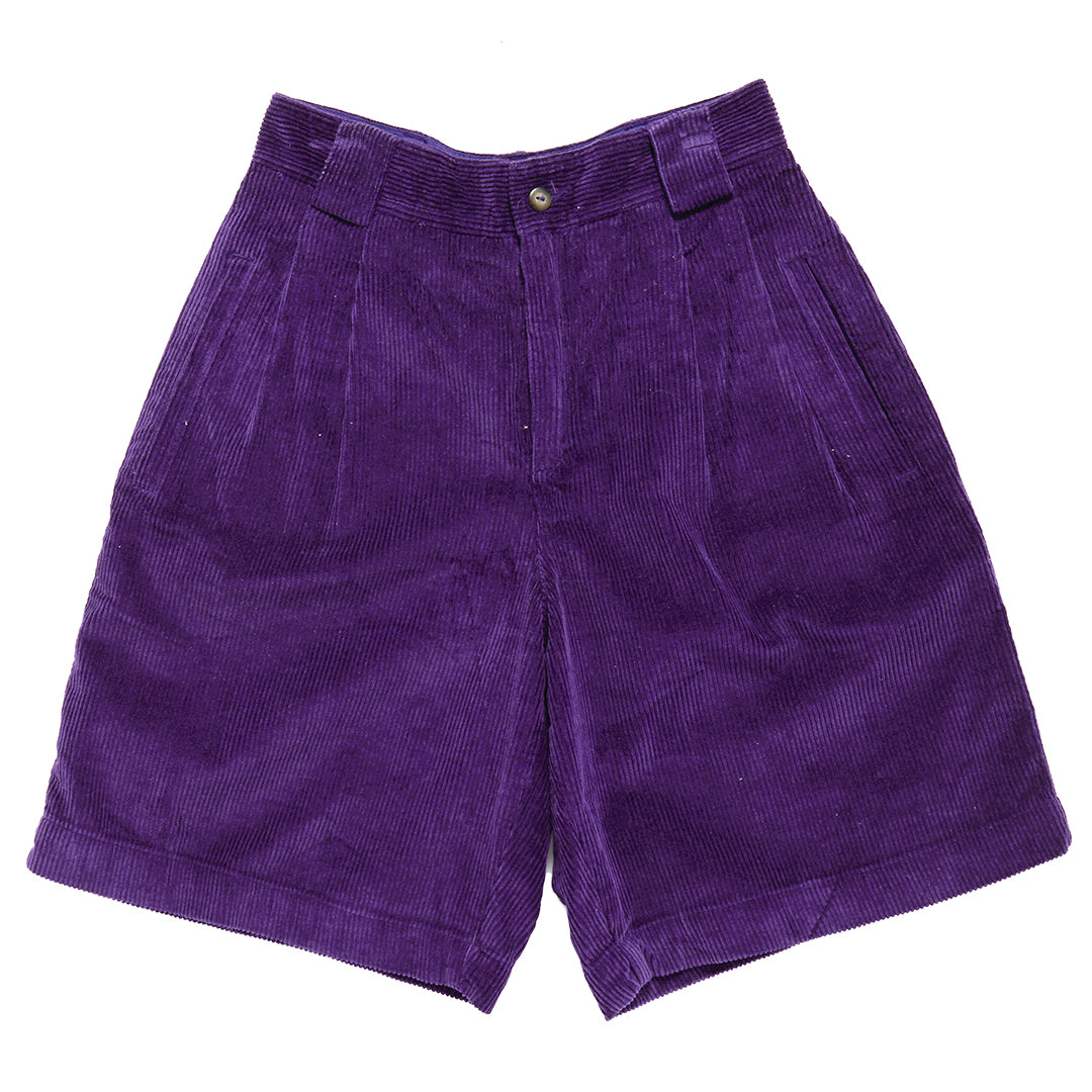 1990s Women's Liz Sport Purple Corduroy Shorts