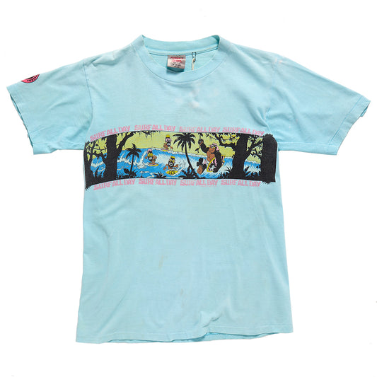 1980s Town & Country Surf Design "Surf All Day" T-Shirt