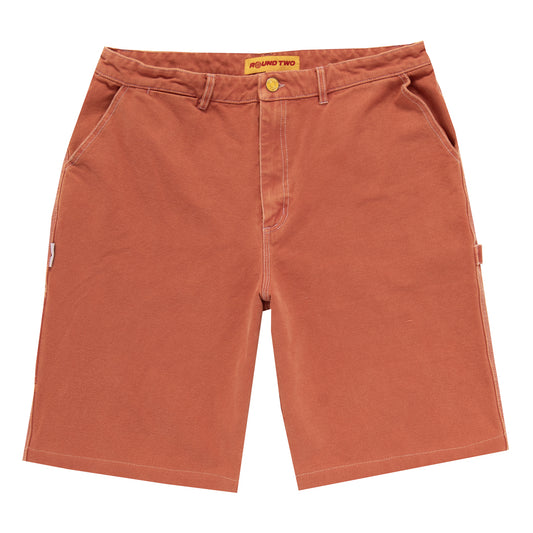 Burnt Orange Upcycled Canvas Carpenter Shorts