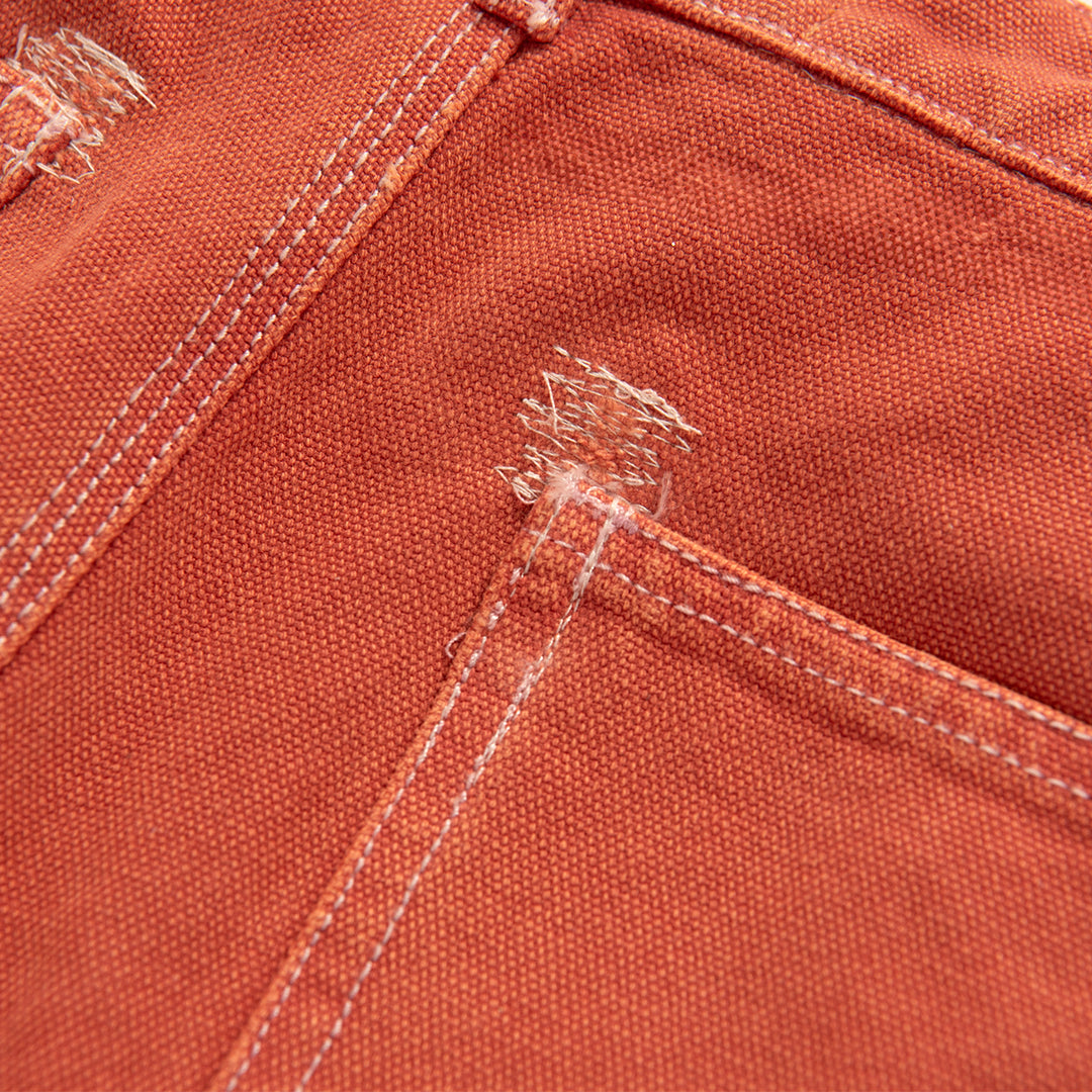 Burnt Orange Upcycled Canvas Carpenter Shorts