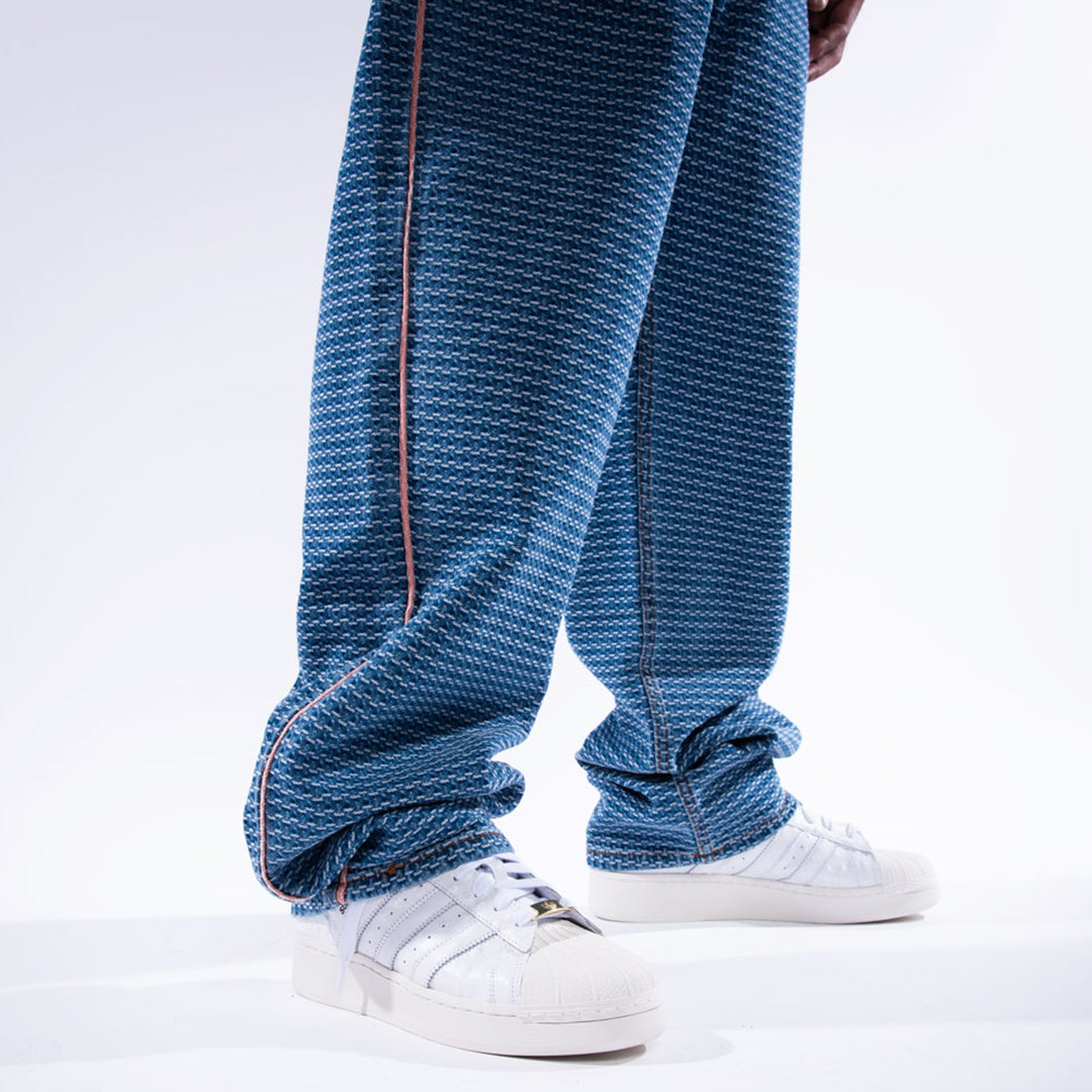 Jacquard Denim Pants