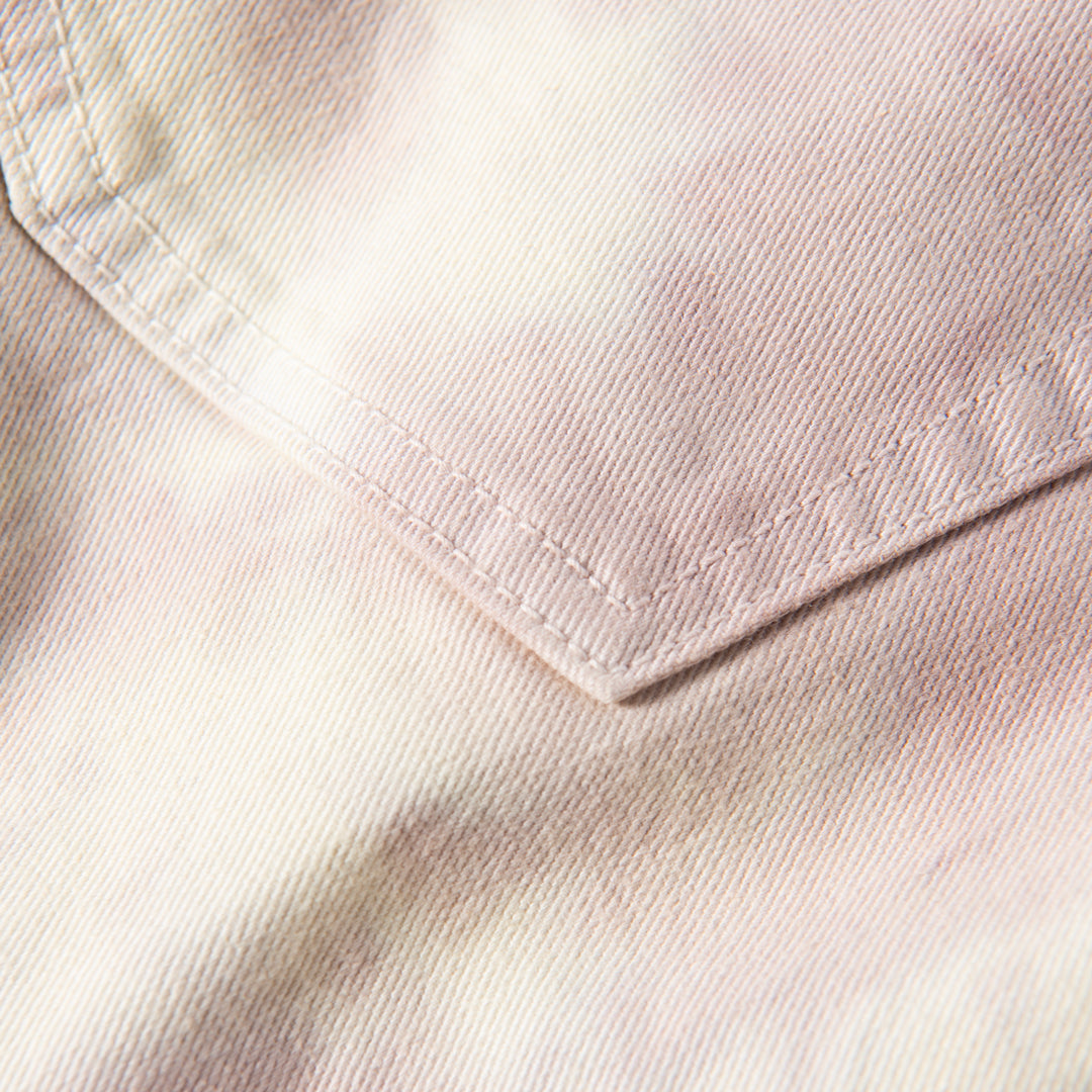 Pink Tye-Dye Denim Pants