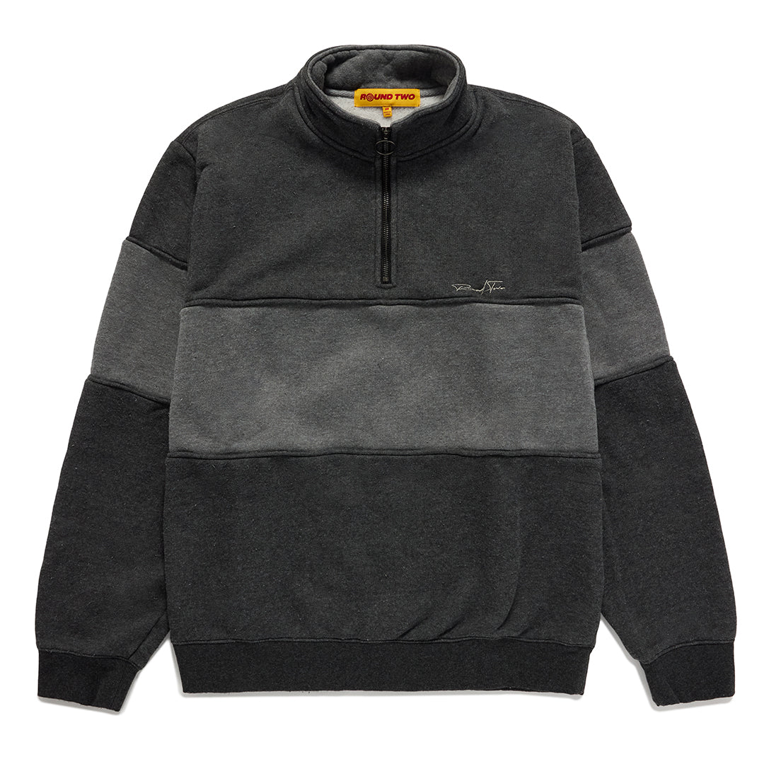 Two Tone Quarter Zip Sweater - Fleece