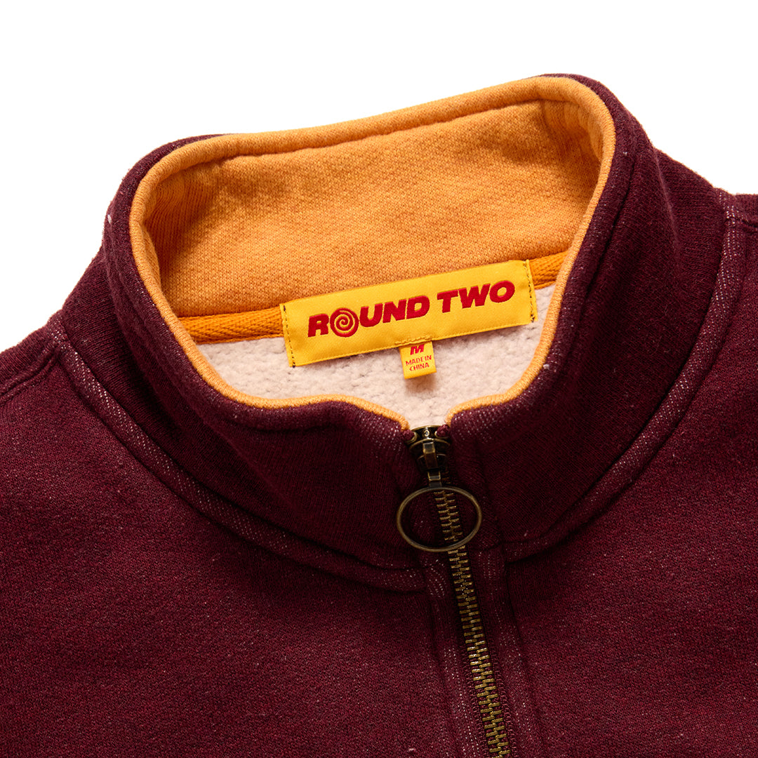 Two Tone Quarter Zip Sweater - Corduroy