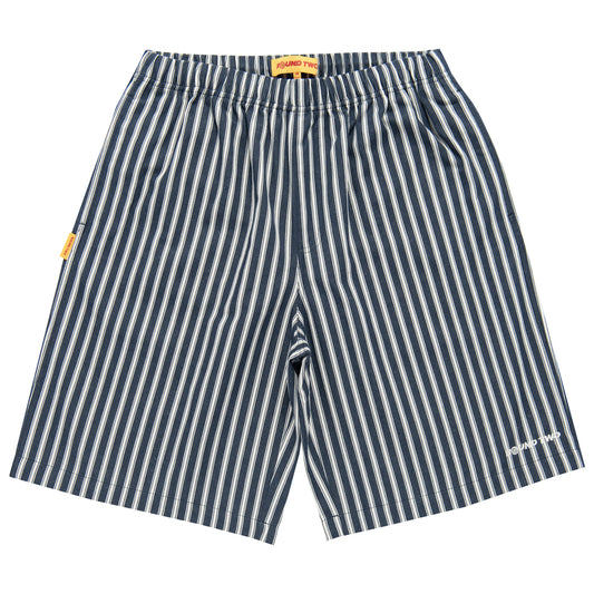 Navy Striped Easy Shorts