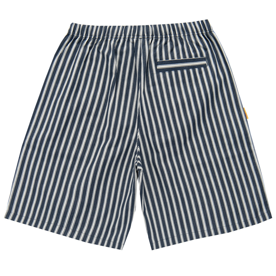 Navy Striped Easy Shorts