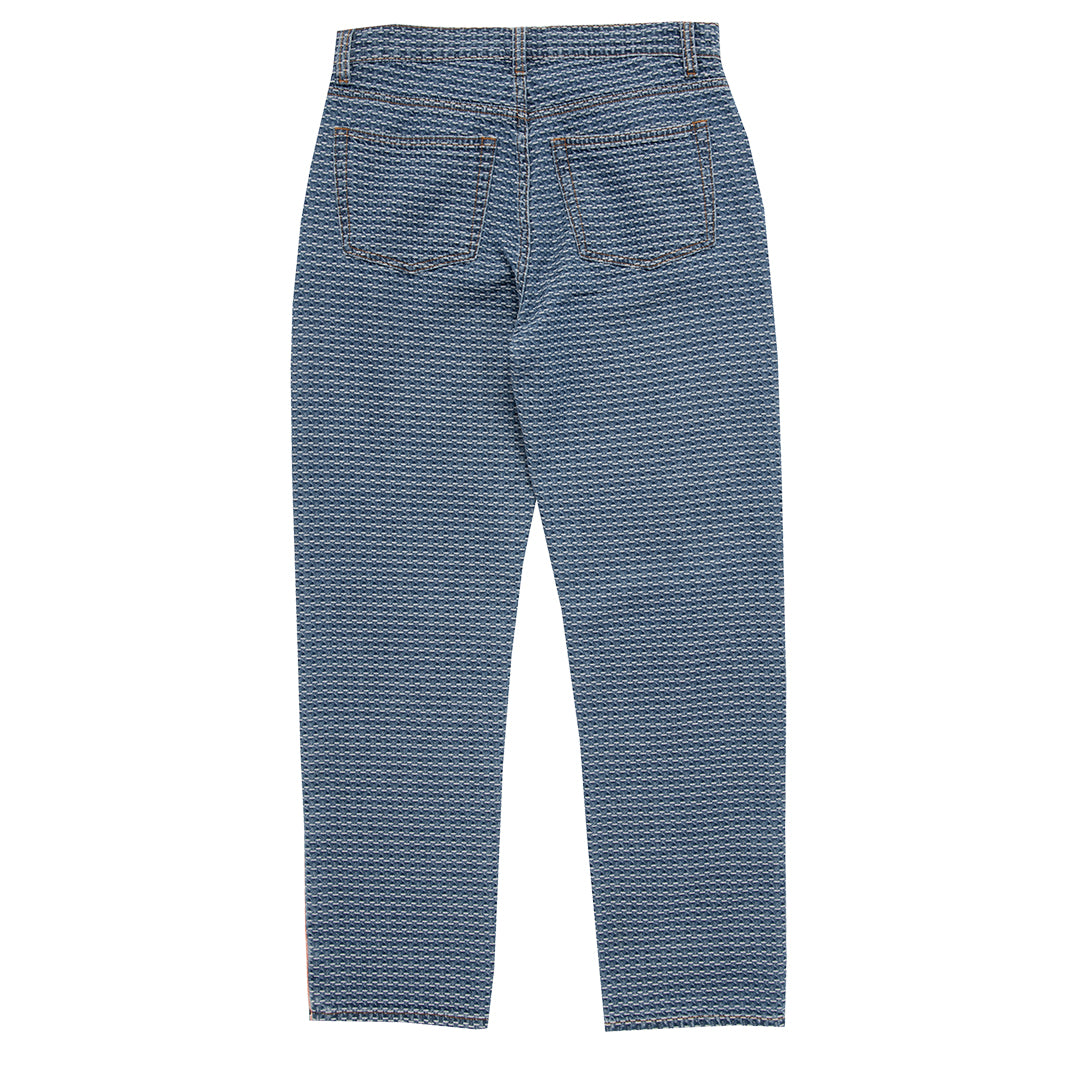 Jacquard Denim Pants