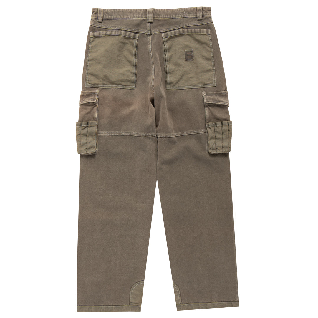 Pigment Dyed Canvas Cargo Pants