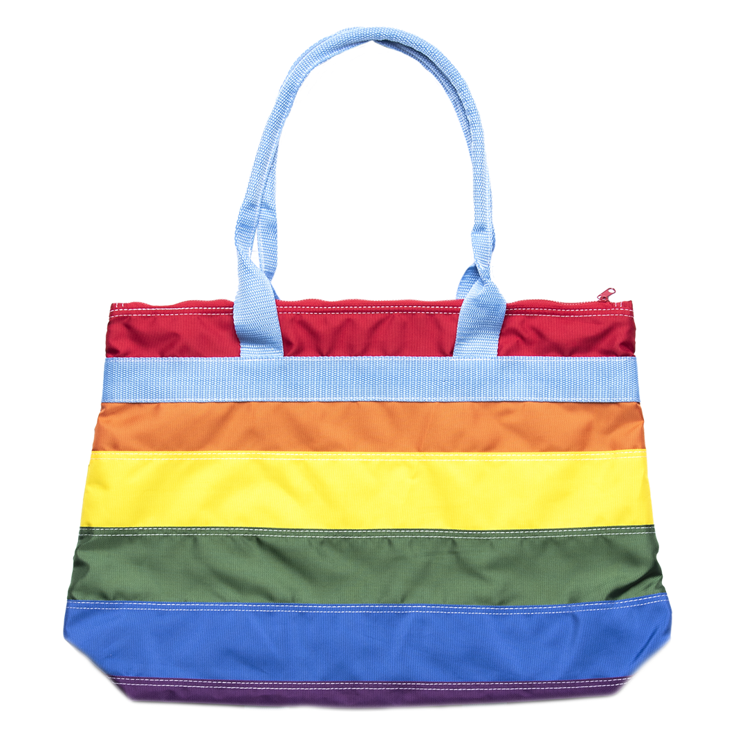 Rainbow beach bag sales
